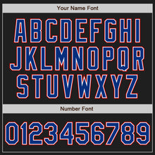 Load image into Gallery viewer, Custom Black Royal-Red Authentic Baseball Jersey
