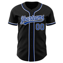 Load image into Gallery viewer, Custom Black Royal-White Authentic Baseball Jersey
