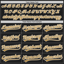 Load image into Gallery viewer, Custom Black Old Gold-White Authentic Baseball Jersey
