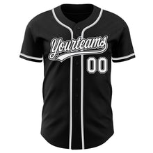 Load image into Gallery viewer, Custom Black White-Gray Authentic Baseball Jersey
