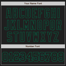 Load image into Gallery viewer, Custom Black Black-Kelly Green Authentic Baseball Jersey
