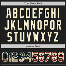 Load image into Gallery viewer, Custom Black Vintage USA Flag-Cream Authentic Baseball Jersey
