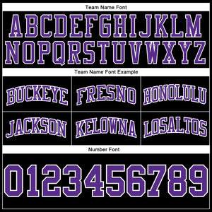 Custom Black Purple-White Authentic Throwback Basketball Shorts