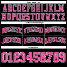 Load image into Gallery viewer, Custom Black Pink-White Authentic Throwback Basketball Shorts
