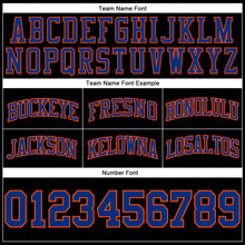 Load image into Gallery viewer, Custom Black Royal-Orange Authentic Throwback Basketball Shorts
