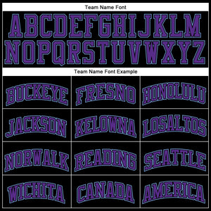 Custom Black Purple-Light Blue Authentic Throwback Basketball Jersey