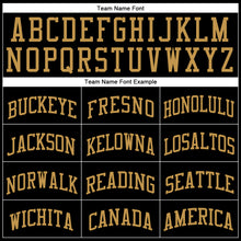 Load image into Gallery viewer, Custom Black Old Gold Authentic Throwback Basketball Jersey
