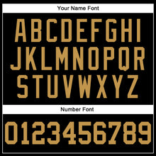 Load image into Gallery viewer, Custom Black Old Gold Authentic Throwback Basketball Jersey
