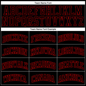 Custom Black Red Authentic Throwback Basketball Jersey