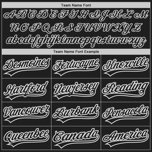 Custom Black White Pinstripe Black-Gray Authentic Baseball Jersey