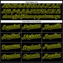 Load image into Gallery viewer, Custom Black Neon Yellow Authentic Baseball Jersey
