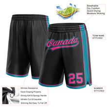 Load image into Gallery viewer, Custom Black Pink-Teal Authentic Basketball Shorts
