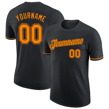Custom Black Bay Orange Performance T-Shirt