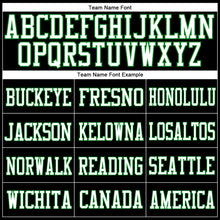 Load image into Gallery viewer, Custom Black White-Grass Green Mesh Authentic Football Jersey
