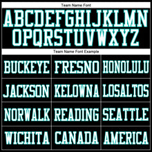 Load image into Gallery viewer, Custom Black White-Aqua Mesh Authentic Football Jersey

