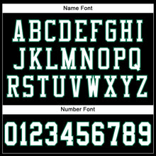 Load image into Gallery viewer, Custom Black White-Kelly Green Mesh Authentic Football Jersey
