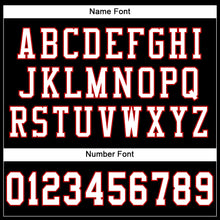 Load image into Gallery viewer, Custom Black White-Red Mesh Authentic Football Jersey
