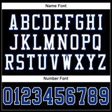 Load image into Gallery viewer, Custom Black Royal-White Mesh Authentic Football Jersey
