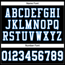 Load image into Gallery viewer, Custom Black White-Powder Blue Mesh Authentic Football Jersey
