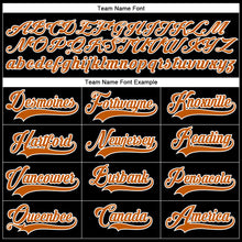 Load image into Gallery viewer, Custom Black Texas Orange-White Hockey Lace Neck Jersey
