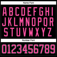 Load image into Gallery viewer, Custom Black Pink-Kelly Green Hockey Lace Neck Jersey
