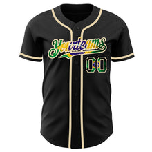 Load image into Gallery viewer, Custom Black Vintage Brazilian Flag-City Cream Authentic Baseball Jersey

