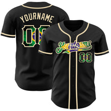 Load image into Gallery viewer, Custom Black Vintage Brazilian Flag-City Cream Authentic Baseball Jersey
