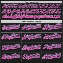 Load image into Gallery viewer, Custom Black Pink-Light Blue Authentic Drift Fashion Baseball Jersey
