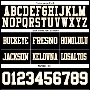 Custom Black White-Vegas Gold Authentic Football Jersey