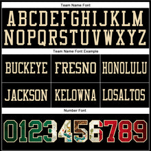 Load image into Gallery viewer, Custom Black Vintage Mexican Flag Kelly Green Red-City Cream Authentic Football Jersey
