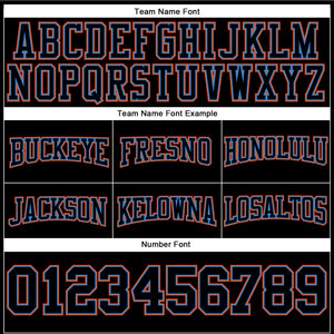Custom Stitched Black Powder Blue-Orange Football Pullover Sweatshirt Hoodie