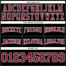 Load image into Gallery viewer, Custom Stitched Black Crimson-White Football Pullover Sweatshirt Hoodie

