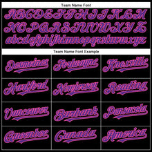 Load image into Gallery viewer, Custom Black Purple-Pink Authentic Baseball Jersey
