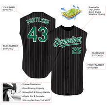 Load image into Gallery viewer, Custom Black Gold Pinstripe Gold Authentic Sleeveless Baseball Jersey
