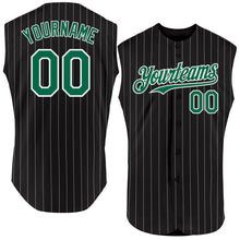 Load image into Gallery viewer, Custom Black Gold Pinstripe Gold Authentic Sleeveless Baseball Jersey
