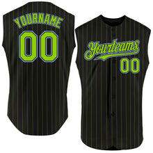 Load image into Gallery viewer, Custom Black Red Pinstripe White Authentic Sleeveless Baseball Jersey
