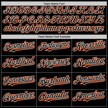 Load image into Gallery viewer, Custom Black Orange Pinstripe White Authentic Sleeveless Baseball Jersey
