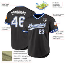 Load image into Gallery viewer, Custom Black White-Royal Authentic Throwback Baseball Jersey
