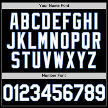 Load image into Gallery viewer, Custom Black White-Light Blue Authentic Throwback Baseball Jersey
