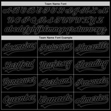 Load image into Gallery viewer, Custom Black Steel Gray Authentic Throwback Baseball Jersey
