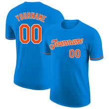 Load image into Gallery viewer, Custom Blue Orange-White Performance T-Shirt
