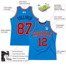 Load image into Gallery viewer, Custom Blue Red-Navy Authentic Throwback Basketball Jersey
