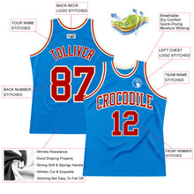 Load image into Gallery viewer, Custom Blue Red-Cream Authentic Throwback Basketball Jersey
