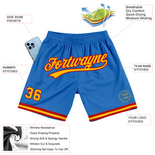 Load image into Gallery viewer, Custom Blue Gold-Red Authentic Throwback Basketball Shorts
