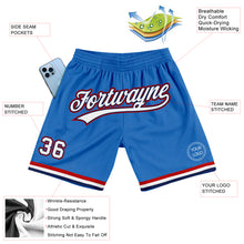 Load image into Gallery viewer, Custom Blue White Navy-Red Authentic Throwback Basketball Shorts
