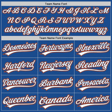 Load image into Gallery viewer, Custom Blue Navy Orange-Gold Authentic Throwback Baseball Jersey
