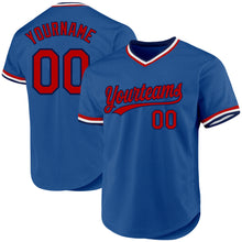 Load image into Gallery viewer, Custom Blue Red-Navy Authentic Throwback Baseball Jersey
