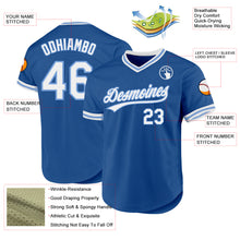 Load image into Gallery viewer, Custom Blue White-Light Blue Authentic Throwback Baseball Jersey

