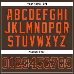 Custom Brown Brown-Orange Authentic Baseball Jersey
