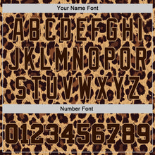 Load image into Gallery viewer, Custom Brown Brown-Old Gold 3D Pattern Design Leopard Authentic Basketball Jersey
